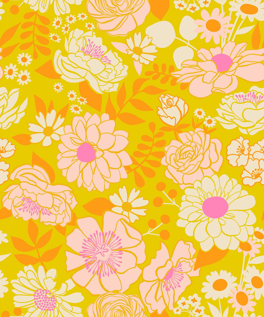 Rise and Shine - Morning Bloom in Golden Hour - Melody Miller of Ruby Star Society - RS0077 12 - Half Yard
