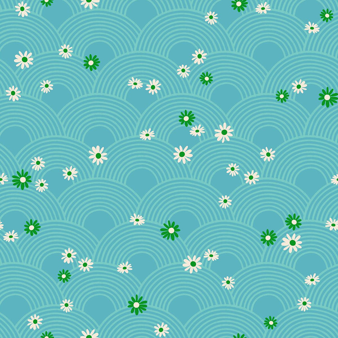 PREORDER - Rise and Shine in Turquoise - RS0081 13 - Half Yard
