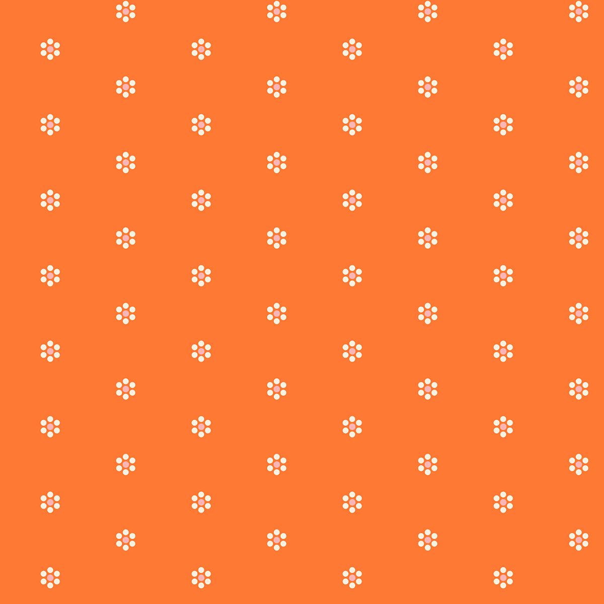 Rise and Shine - Tiny Blooms in Orange - RS0083 14 - Half Yard