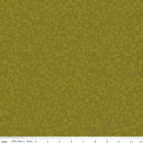 Cotton quilting fabric pattern called 'Olive'. Part of the 'The Wiltshire Shadow Collection' fabric collection. Designed by Liberty Fabrics for fabric company Riley Blake. SKU: 01666563A. 44-45 inch width.