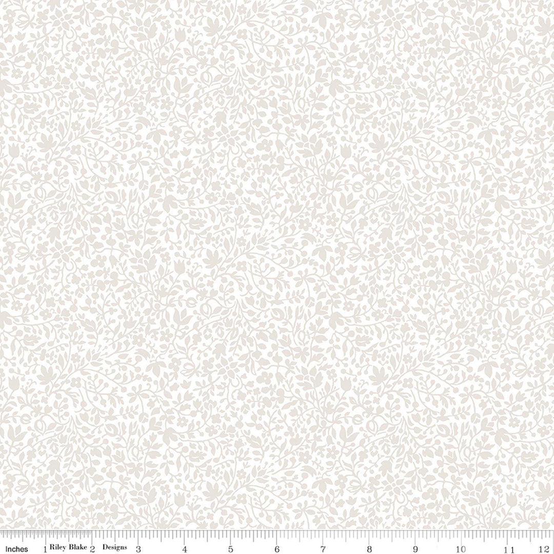 PREORDER - Lasenby Silhouette - Garden Walk Cream on Cream - Liberty Fabrics - 01666847C - Half Yard