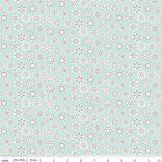 Snow Season quilting fabric, part of the Festive Greetings fabric collection by Liberty Fabrics (SKU: 01667435B)