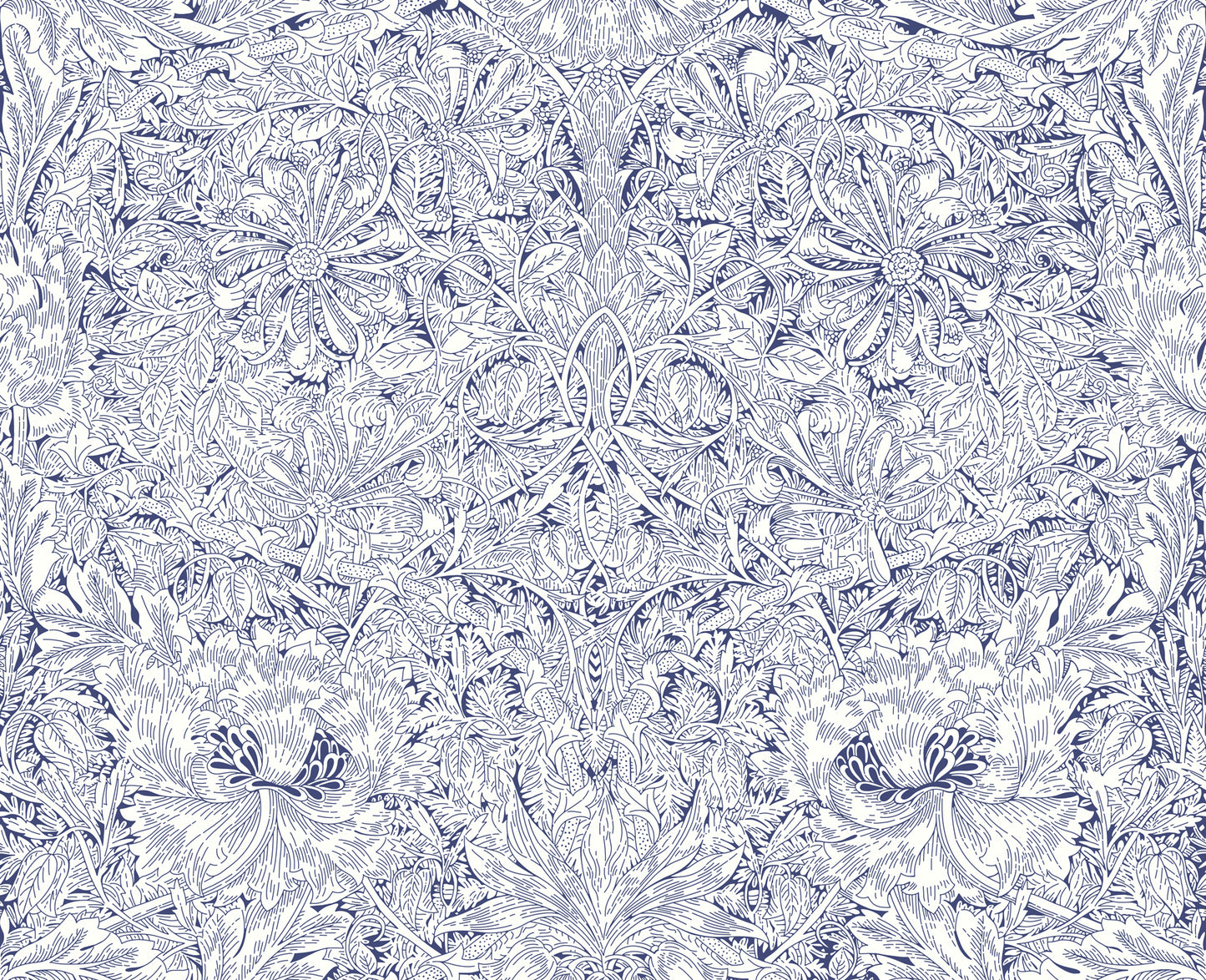 Liberty London - Tana Lawns - Indigo Morris - 03634139A - Half Yard