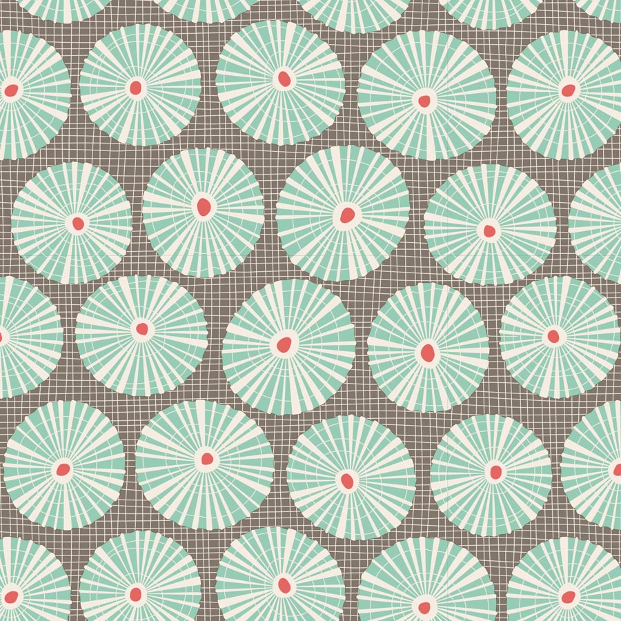 Cotton Beach - Limpet Shell in Grey - 100328 - Half Yard