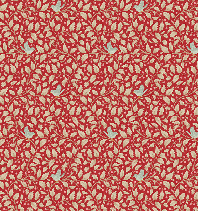Holly Red quilting fabric, part of the Merry Little Christmas fabric collection by Tilda Fabrics (SKU: TIL100621)