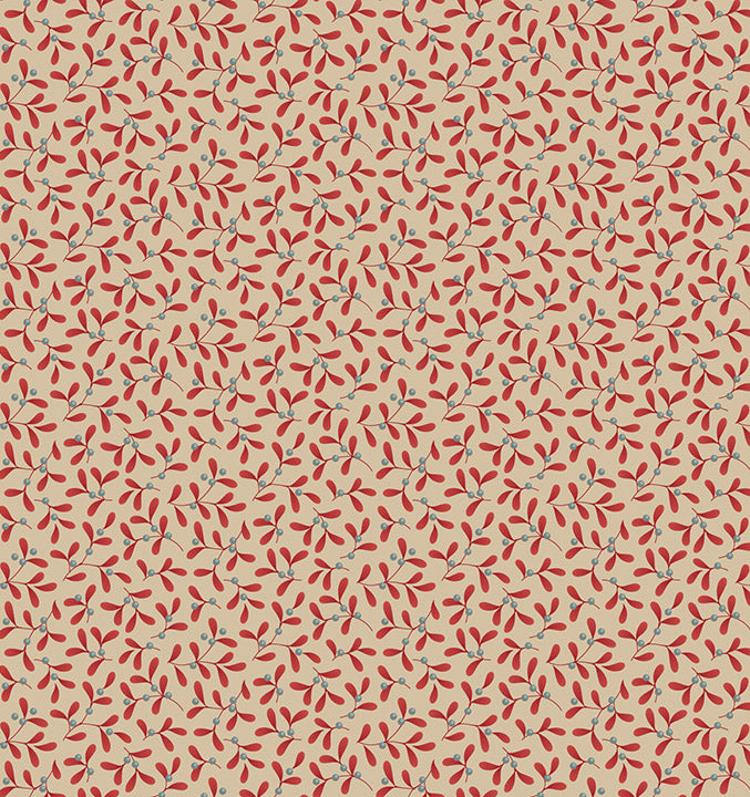 Mistletoe Red quilting fabric, part of the Merry Little Christmas fabric collection by Tilda Fabrics (SKU: TIL100623)