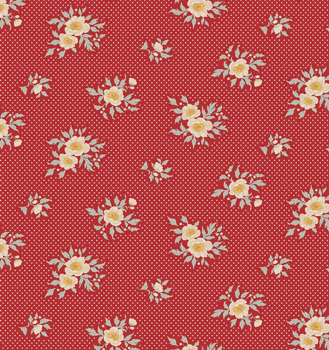Joy Red quilting fabric, part of the Merry Little Christmas fabric collection by Tilda Fabrics (SKU: TIL100624)