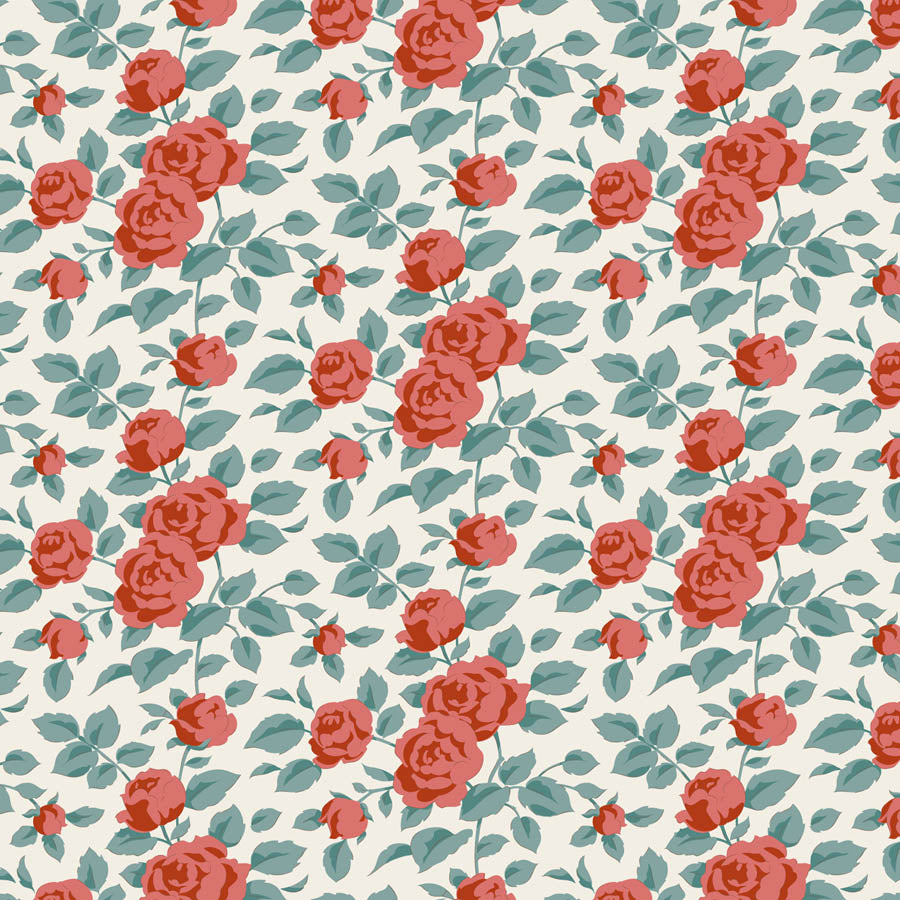 Margot Rust quilting fabric, part of the Village Life fabric collection by Tilda Fabrics (SKU: TIL100684)