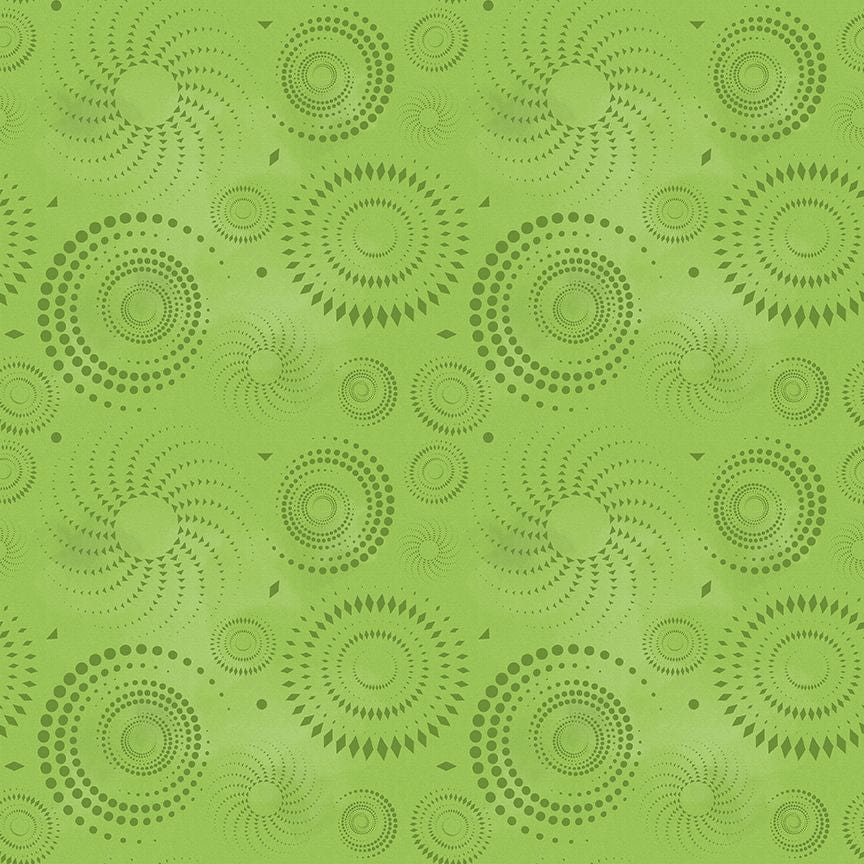 Dot Dot Goose in Leaf quilting fabric, part of the Colorstock fabric collection by Judy and Judel Niemeyer (SKU: JN-C2972 LEAF)