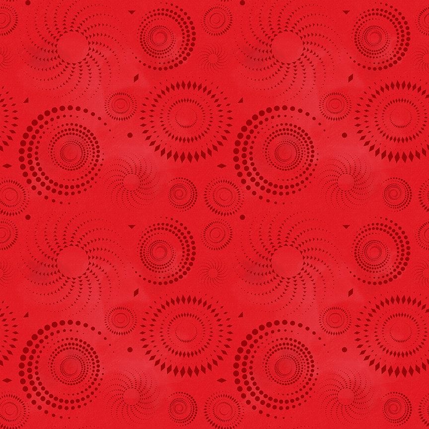Dot Dot Goose in Red quilting fabric, part of the Colorstock fabric collection by Judy and Judel Niemeyer (SKU: JN-C2972 RED)