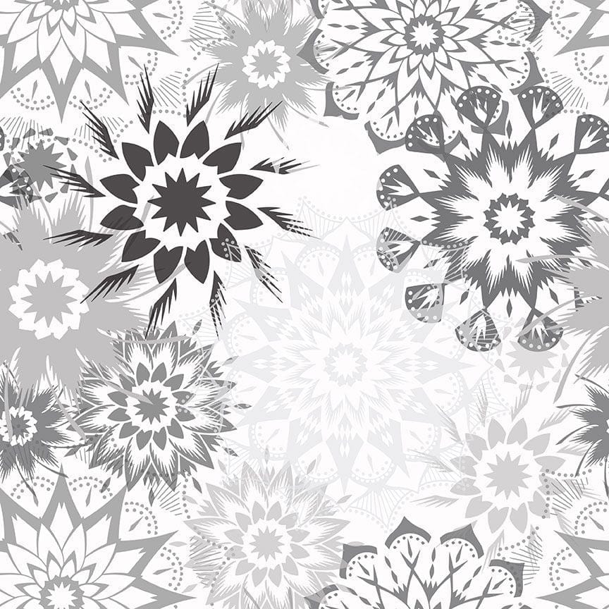 Silhouette Large Stars in Newsprint quilting fabric, part of the Colorstock fabric collection by Judy and Judel Niemeyer (SKU: JN-CD2973 NEWSPRINT)