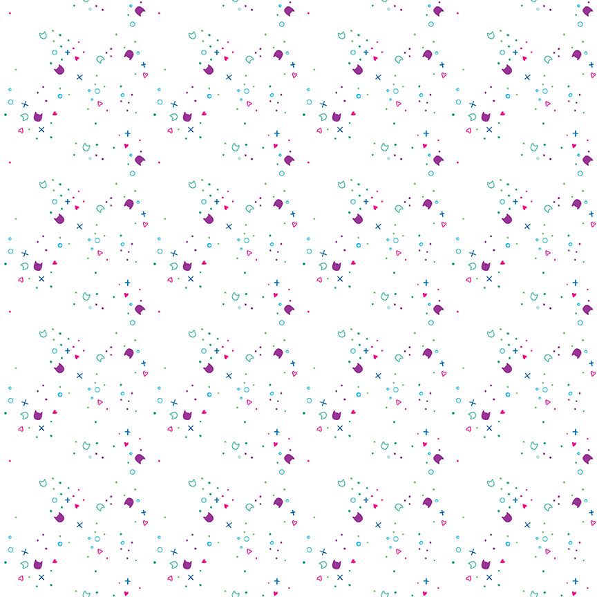 Kitty Litter Blender quilting fabric in Jewel, part of the Kitty Litter fabric collection by Pammie Jane (SKU: STELLA-DPJ3000 JEWEL)