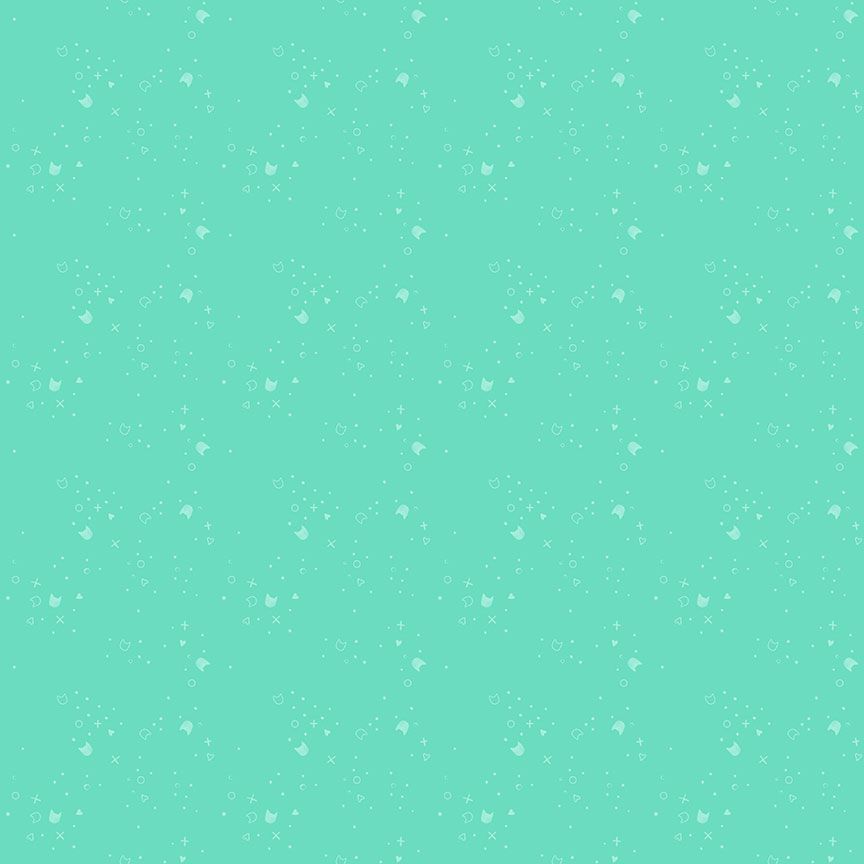 Kitty Litter Blender in Tiffany quilting fabric, part of the Kitty Litter fabric collection by Pammie Jane (SKU: STELLA-DPJ3000 TIFFANY)