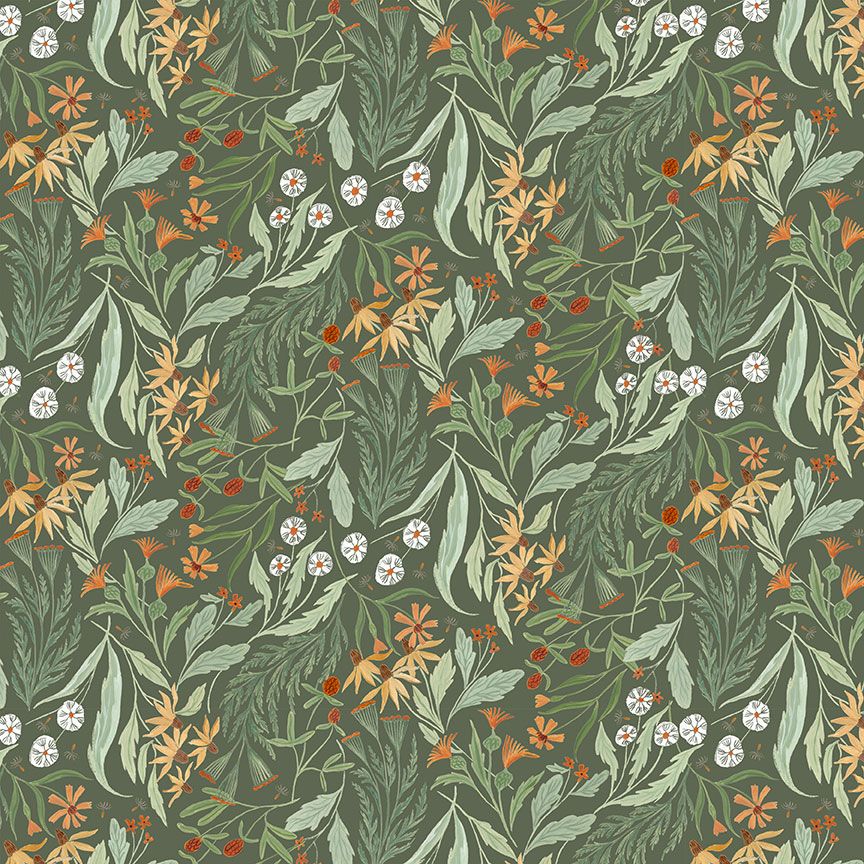 Spring Field in Alpine quilting fabric, part of the Country Mouse fabric collection by Rae Ritchie (SKU: STELLA-DRR3253 ALPINE)