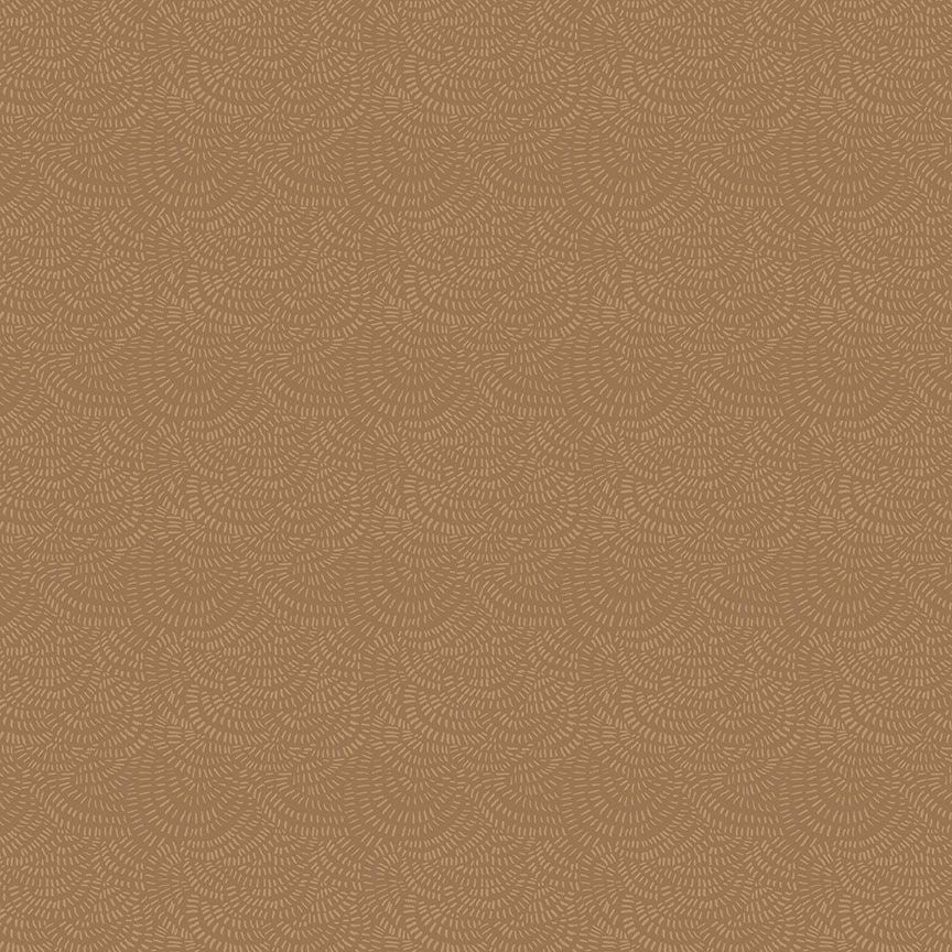 Crimp in Mocha quilting fabric, part of the Country Mouse fabric collection by Rae Ritchie (SKU: STELLA-DRR2293 MOCHA)