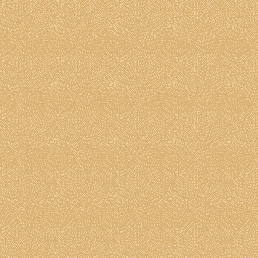 Crimp in Yam quilting fabric, part of the Country Mouse fabric collection by Rae Ritchie (SKU: STELLA-DRR2293 YAM)
