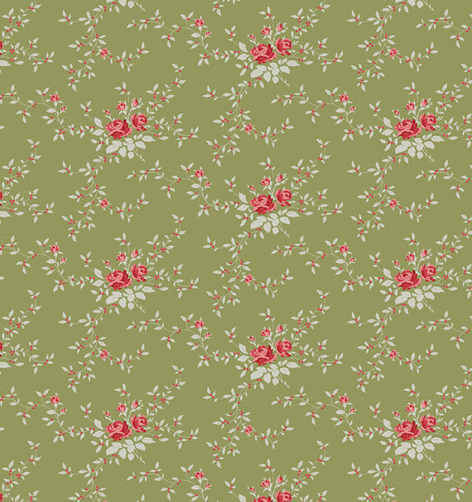 Noel Moss quilting fabric, part of the Merry Little Christmas fabric collection by Tilda Fabrics (SKU: TIL110145)