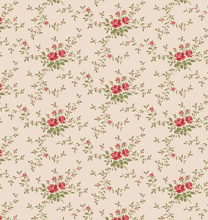 Noel Cream quilting fabric, part of the Merry Little Christmas fabric collection by Tilda Fabrics (SKU: TIL110147)