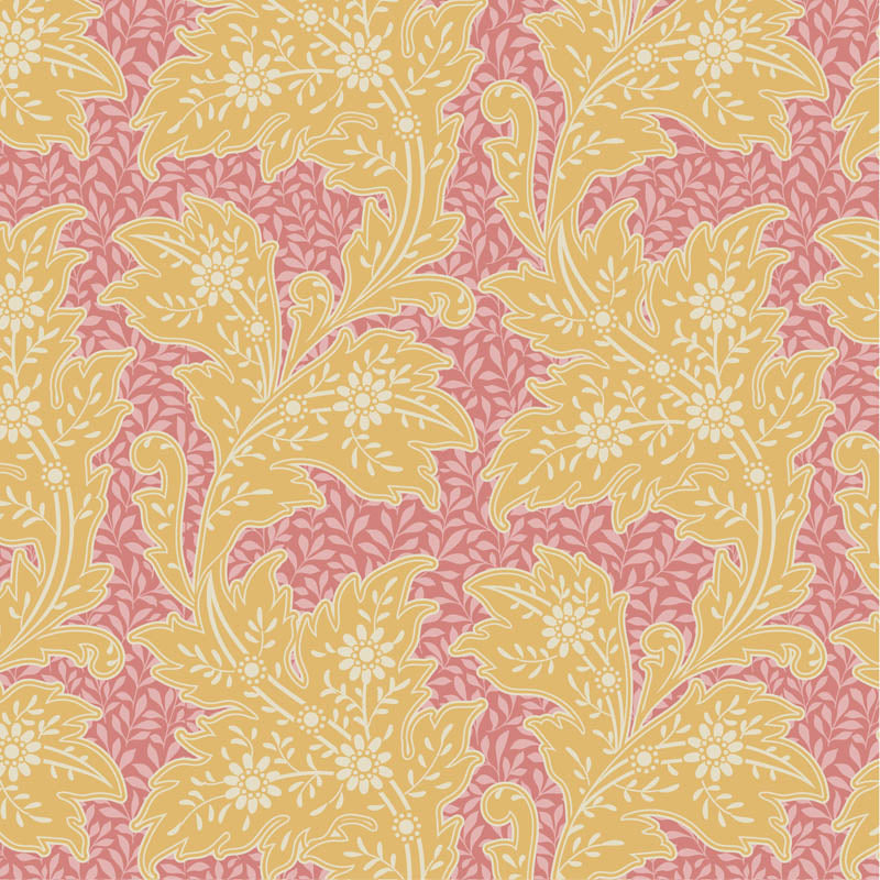 Stella Yellow quilting fabric, part of the Songbird fabric collection from Tilda Fabrics (SKU: TIL110160)