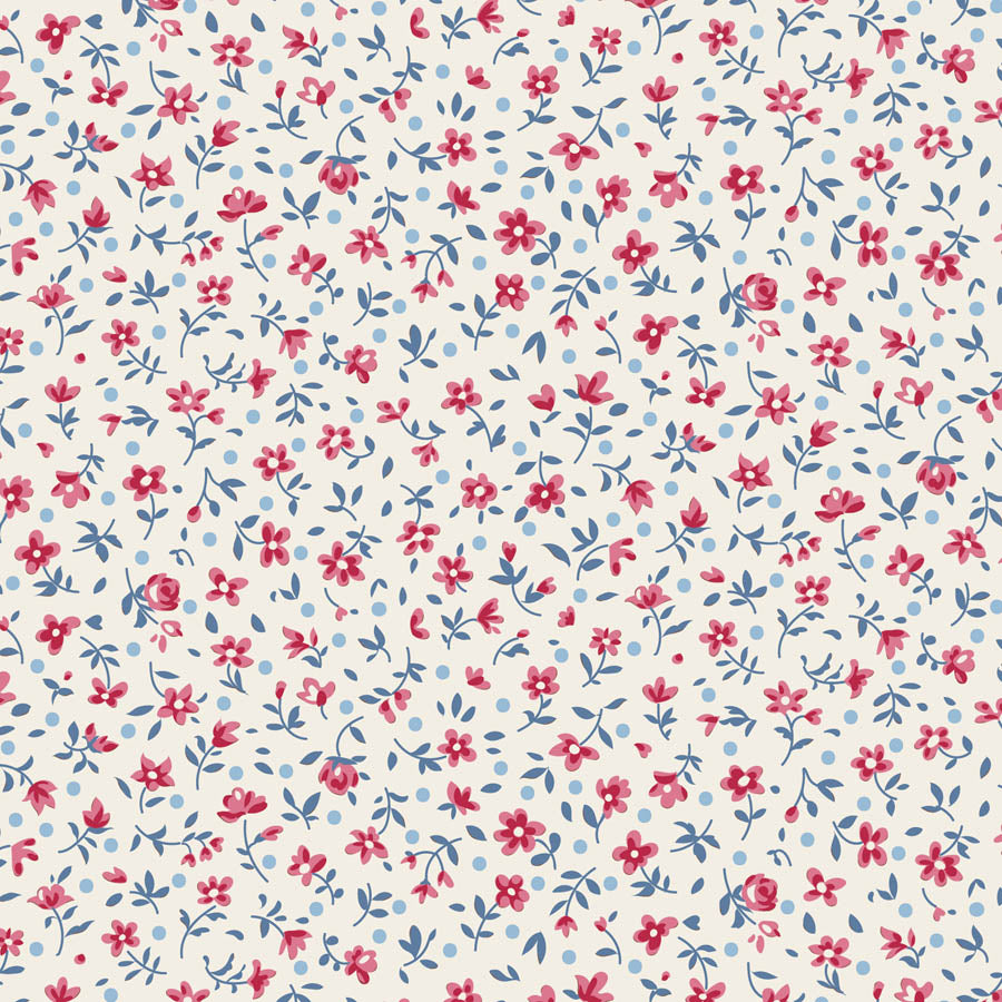 Mae Cream quilting fabric, part of the Village Life fabric collection by Tilda Fabrics (SKU: TIL110181)