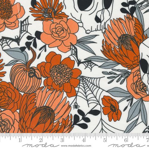 PREORDER - Noir - Haunted Garden in Ghost Pumpkin - 11540 11 - Half Yard