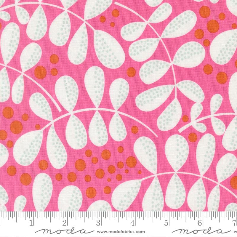 Fern Fiesta in Hibiscus quilting fabric, part of the Balisong fabric collection by Zen Chic (SKU: 11663 14)