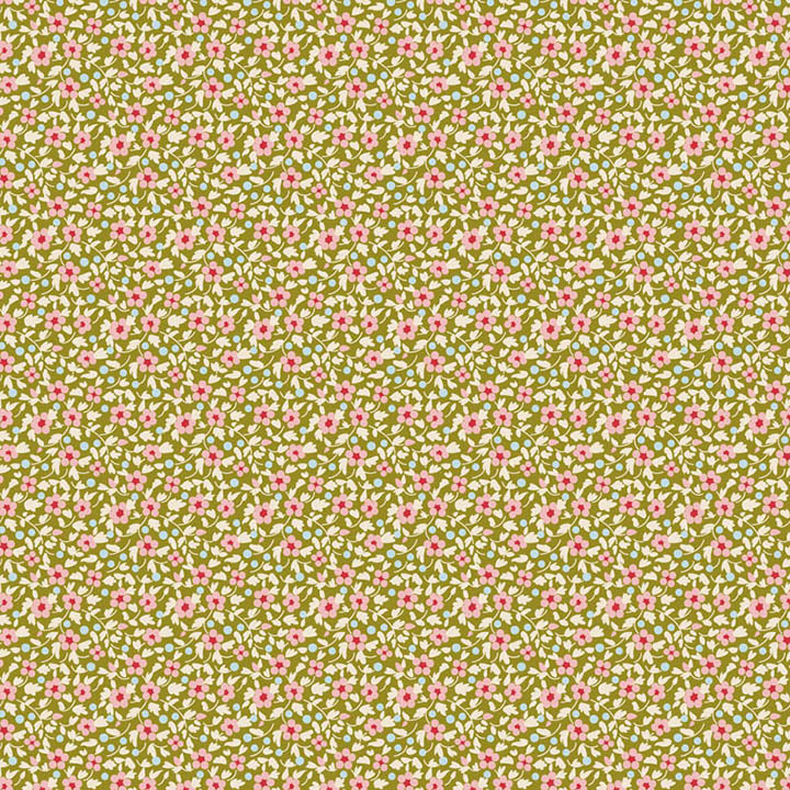 Green quilting fabric, part of the Brie Basics fabric collection from Tilda Fabrics (SKU: TIL130121)