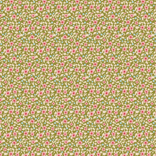 Cotton quilting fabric pattern called 'Spring'. Part of the 'Creating Memories' fabric collection. Designed by Tilda Fabrics for fabric company Tilda Fabrics. SKU: TIL130121. 44-45 inch width.