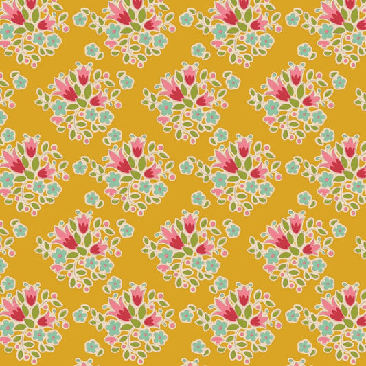 Cotton quilting fabric pattern called 'Spring'. Part of the 'Creating Memories' fabric collection. Designed by Tilda Fabrics for fabric company Tilda Fabrics. SKU: TIL130123. 44-45 inch width.