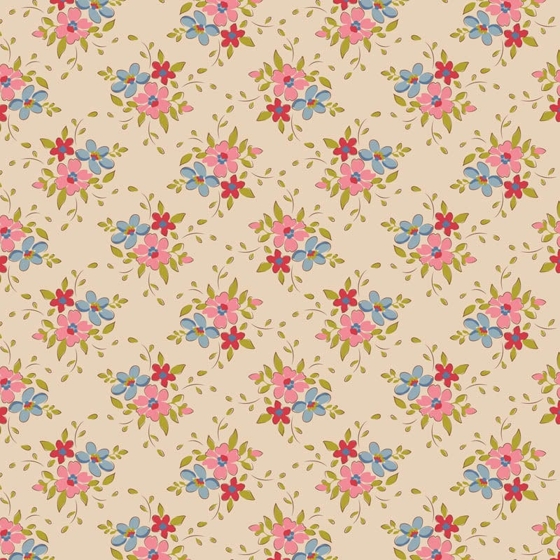 Cotton quilting fabric pattern called 'Spring'. Part of the 'Creating Memories' fabric collection. Designed by Tilda Fabrics for fabric company Tilda Fabrics. SKU: TIL130124. 44-45 inch width.