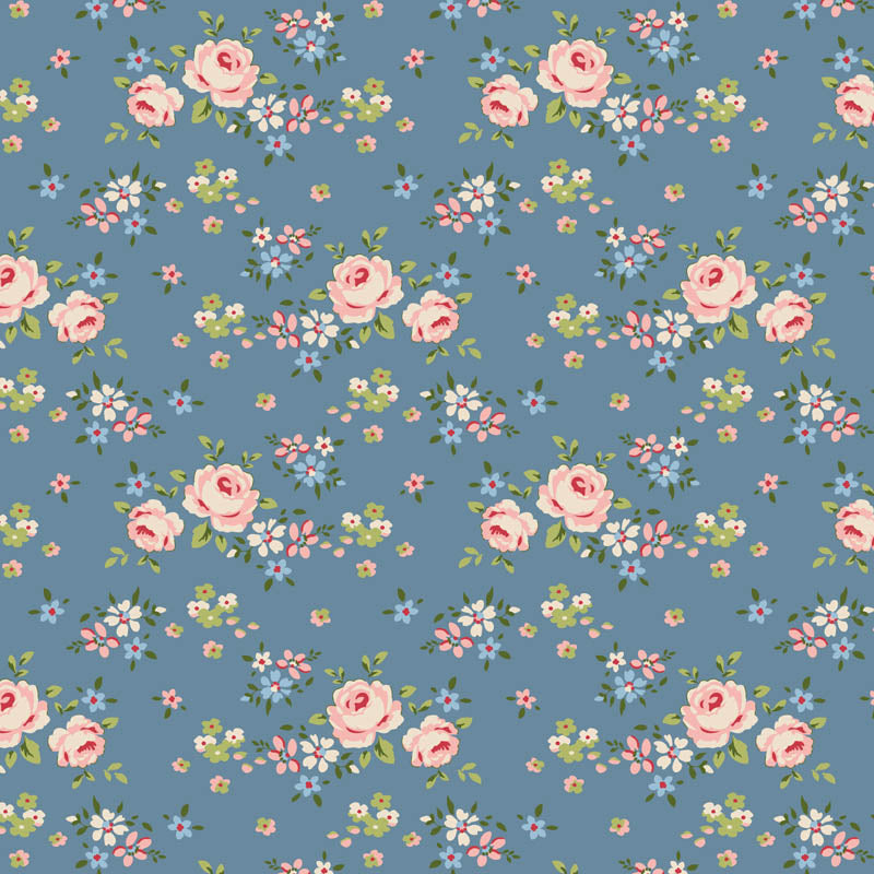  Creating Memories - Summer - Gracie in Blue - Tilda Fabrics - TIL130129