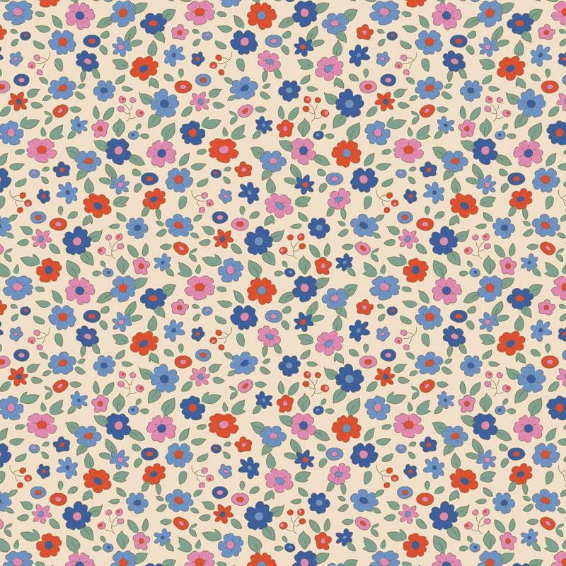 Cotton quilting fabric pattern called 'Summer'. Part of the 'Creating Memories' fabric collection. Designed by Tilda Fabrics for fabric company Tilda Fabrics. SKU: TIL130133. 44-45 inch width.
