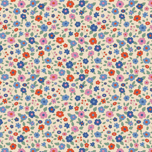 Cotton quilting fabric pattern called 'Summer'. Part of the 'Creating Memories' fabric collection. Designed by Tilda Fabrics for fabric company Tilda Fabrics. SKU: TIL130133. 44-45 inch width.
