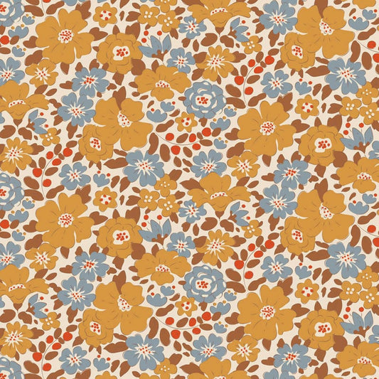 Cotton quilting fabric pattern called 'Autumn'. Part of the 'Creating Memories' fabric collection. Designed by Tilda Fabrics for fabric company Tilda Fabrics. SKU: TIL130142. 44-45 inch width.