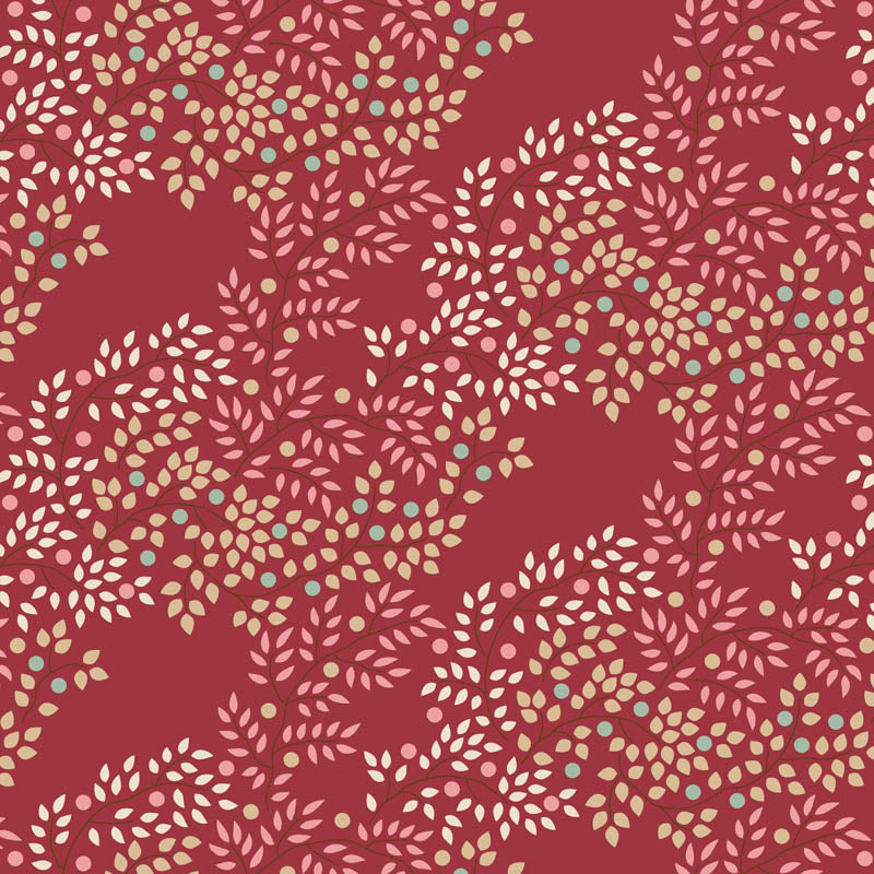 Creating Memories - Winter - Berrytangle in Burgundy - Tilda Fabrics - TIL130147