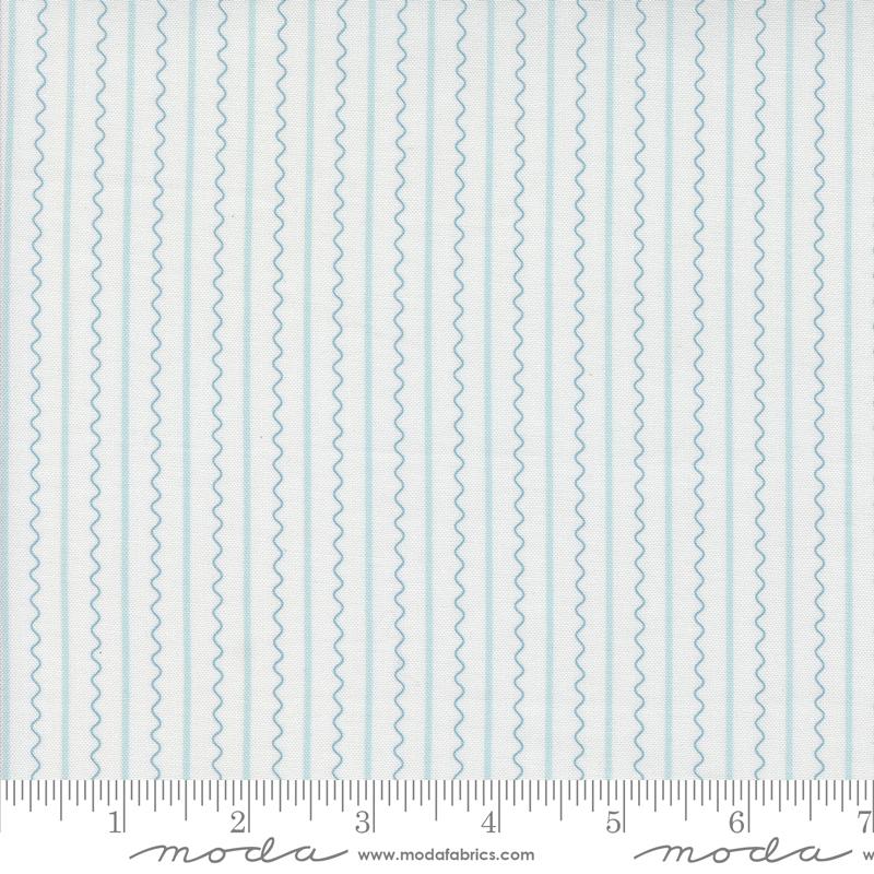 White Blue Frequency Stripes - Mixed Bag of Bonbons by Jen Kingwell