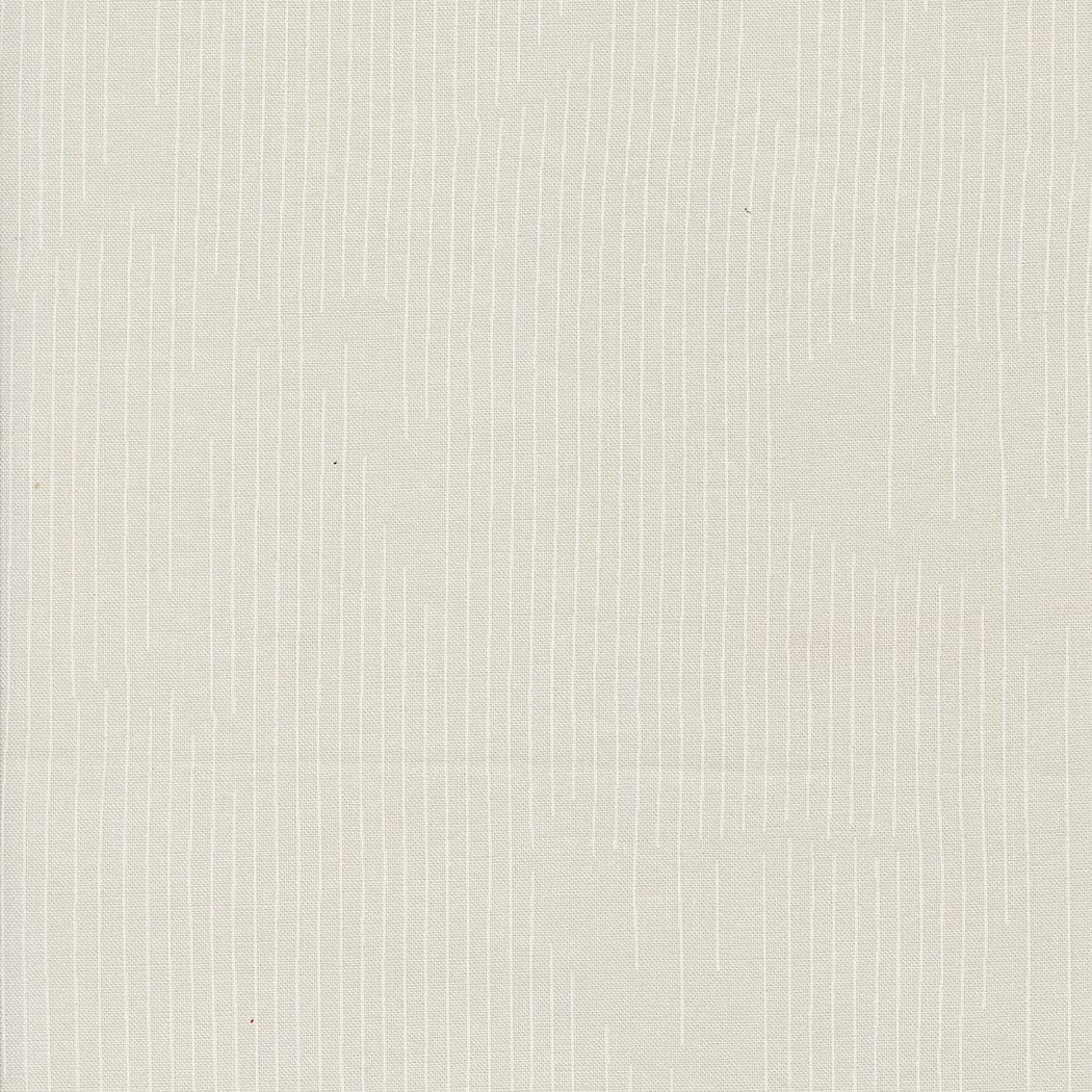 Cotton quilting fabric pattern called 'Lined Up in Fog'. Part of the 'Still More Paper' fabric collection. Designed by Zen Chic for fabric company MODA. SKU: 1875 13. 44-45 inch width.