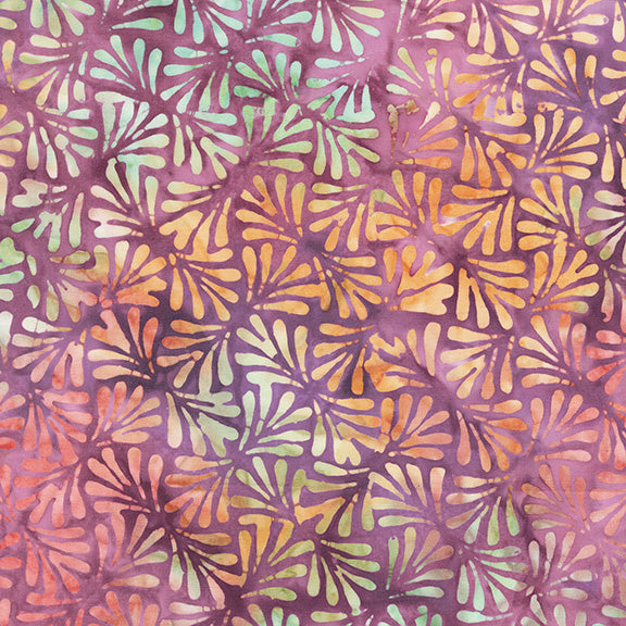 Painted Sky - Fans in Plum - Baliscapes - 20223Q-X - Half Yard (Preorder)