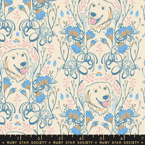 PREORDER - Dog Park - Golden Garden in Shell - RS2093 11 - Half Yard