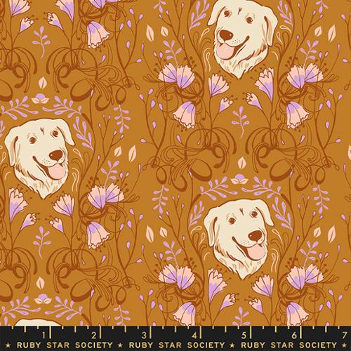 PREORDER - Dog Park - Golden Garden in Earth - RS2093 13 - Half Yard