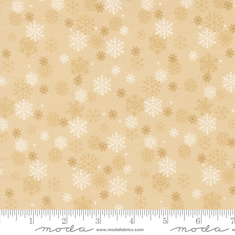 Snow Flurry in Natural quilting fabric, part of the Holiday Cheer fabric collection by Stacy Iest Hsu (SKU: 20976 11)