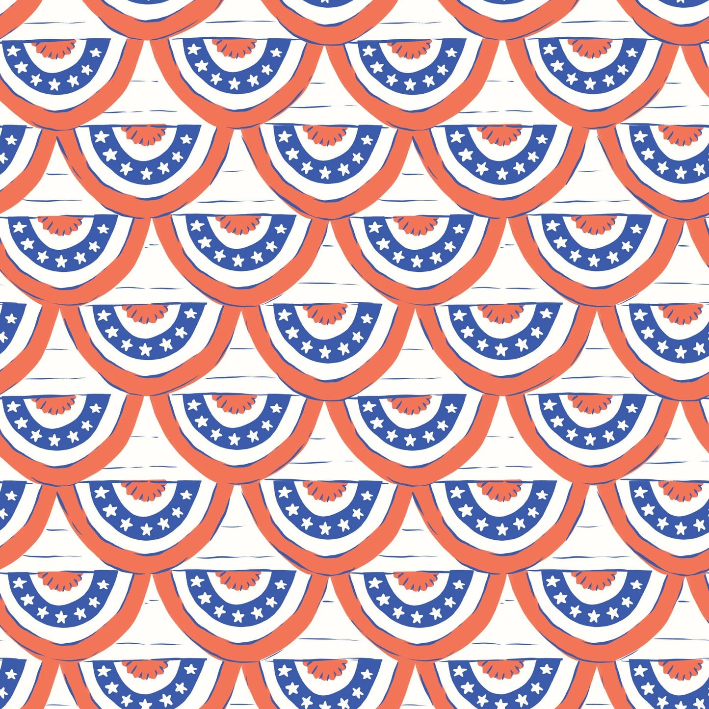 Red White and Bunting quilting fabric, part of the Stars, Stripes & Sun fabric collection by Krissy Mast (SKU: 227827)
