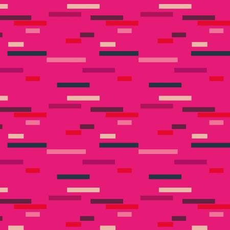 Cotton quilting fabric pattern called 'Pink Boxes'. Part of the 'Retro Life 2' fabric collection. Designed by Lisa Redhead for fabric company Dandelion Fabric & Co.. SKU: 23RL2-07. 44-45 inch width.