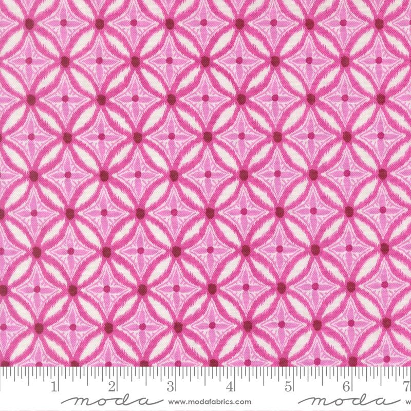 Medallion in Magenta quilting fabric, part of the Reef fabric collection by Kate Spain (SKU: 27346 17)