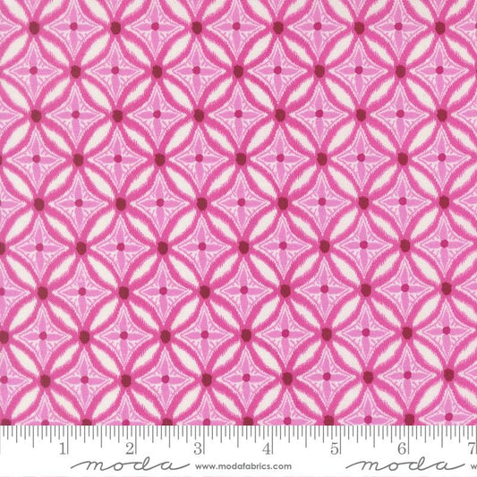 Medallion in Magenta quilting fabric, part of the Reef fabric collection by Kate Spain (SKU: 27346 17)