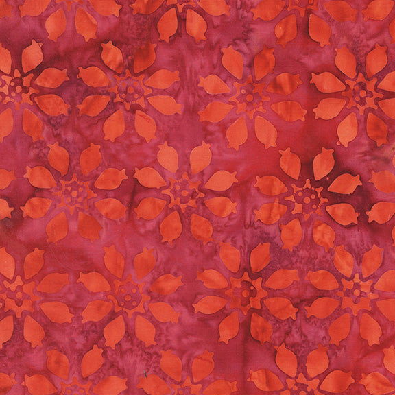 Tropical Sunset - Buds in Sangria - Jacqueline De Jonge - 30019Q-X - Half Yard (Preorder)