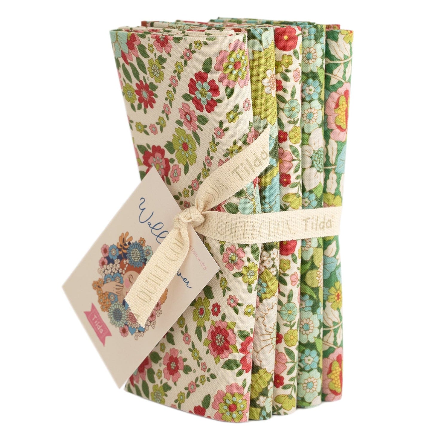 Wallflower {Green} Fat Quarter Bundle by Tilda Fabrics, 5 Pieces (Copy)