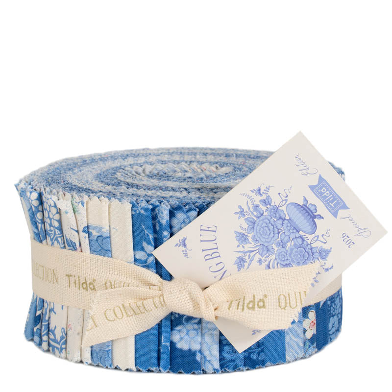 Something Blue Fabric Roll by Tilda Fabrics, 40 Pieces