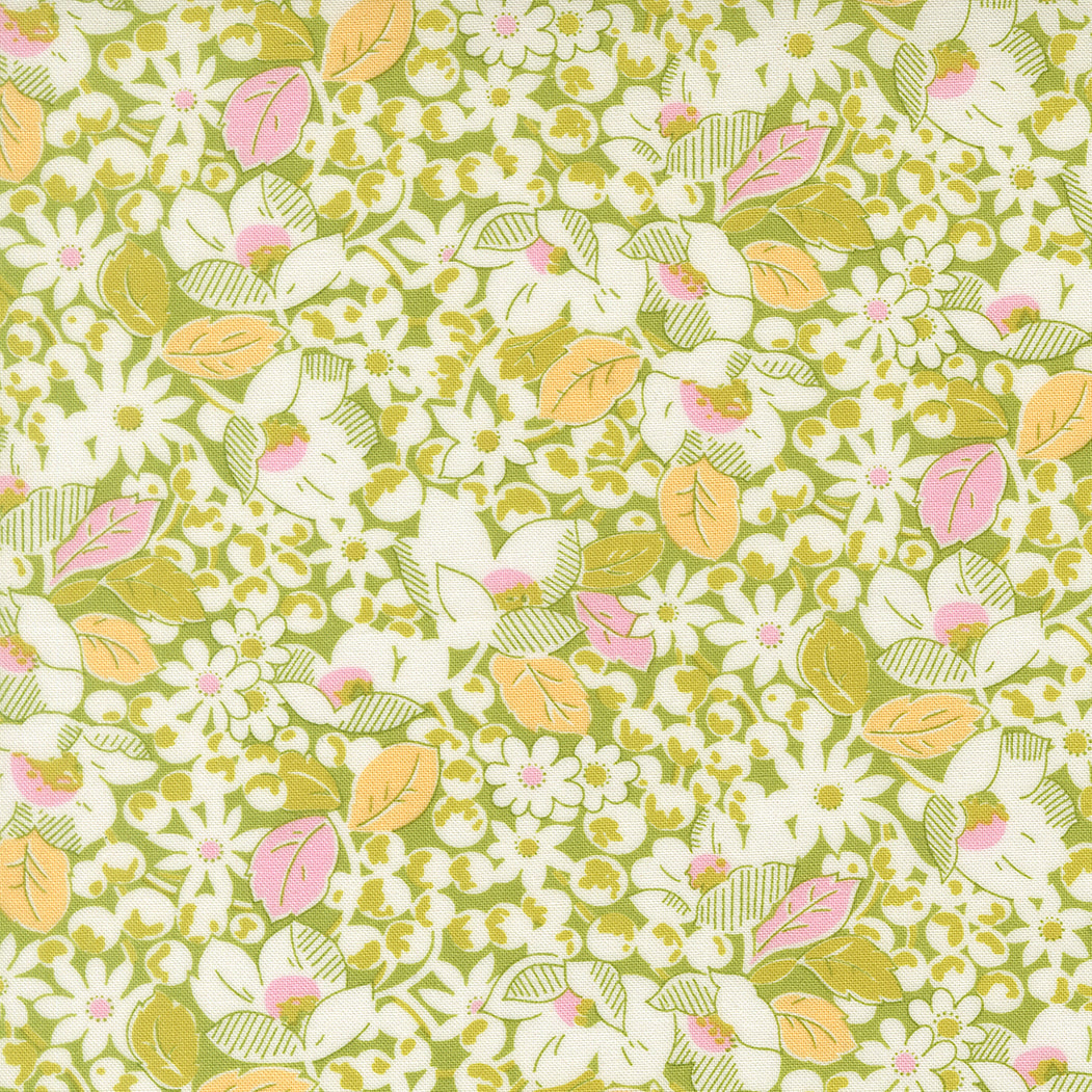 Garden Bounty in Clover quilting fabric, part of the Summers End fabric collection by Fig Tree Co (SKU: 35430 19)
