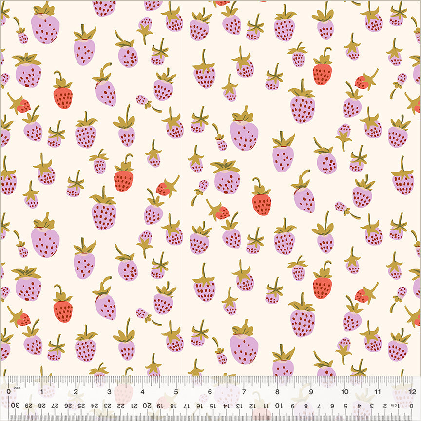 Lilac Strawberry - Studio Edit MINKY by Heather Ross - Half Yard